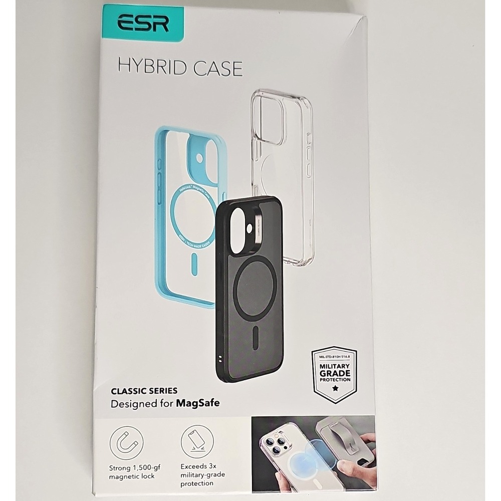 ESR Classic Series Hybrid HaloLock MagSafe Case iPhone 16 Plus Clear/Blue